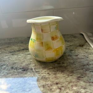 Mackenzie Childs parchment check creamer